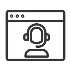 Customer service in SEO icon outline style