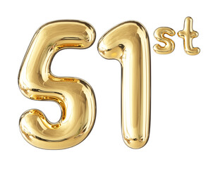 Anniversary Gold Number 51