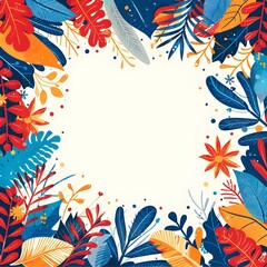 Vibrant Festive Frame Background with Holiday Motifs and Cheerful Patterns  Concept for Seasonal Greeting or Invitation