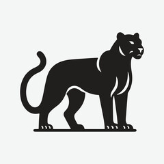 Obraz premium Majestic Panther Silhouette Set: Perfect for Your Design Needs