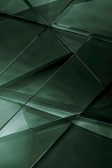glass tangram background abstract architectural very dark green gradients, for mobile phone background, aspect ratio 2:3