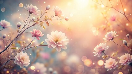 Soft and dreamy abstract floral background with a soft light glow , abstract, floral, background, wallpaper, pattern