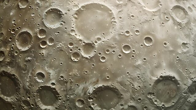 A conglomerate of tiny craters and holes covering the bumpy surface resembling a miniature moonscape.