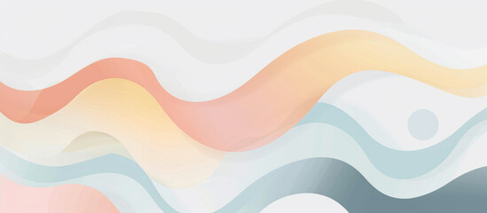 Abstract background presentation design with pastel colors and wavy shapes