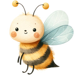 watercolor cute bee