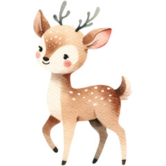 watercolor cute deer