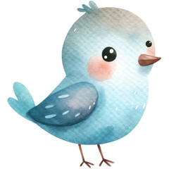 watercolor cute bird