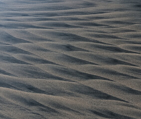 Sand patterns caused by tide and wind