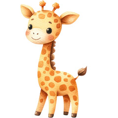 watercolor cute giraffe