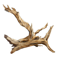 Driftwood isolated on transparent background. illustration . Generative ai