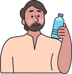 India people drink water in heat wave.