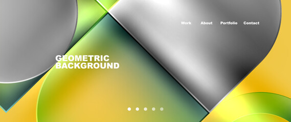 Circles and lines. Bright colorful geometry with glassmorphism effect. Vector Illustration For Wallpaper, Banner, Background, Card, Book Illustration, landing page