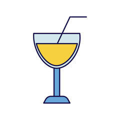 coktail icon with white background vector stock illustration