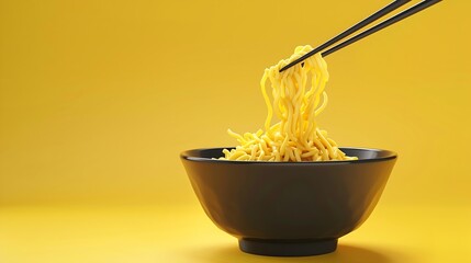 Noodles fresh food in bowl : Generative AI