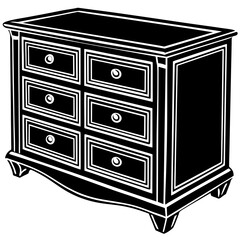 Dresser furniture vector silhouette illustration svg file