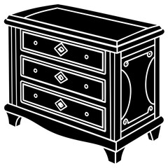 Dresser furniture vector silhouette illustration svg file