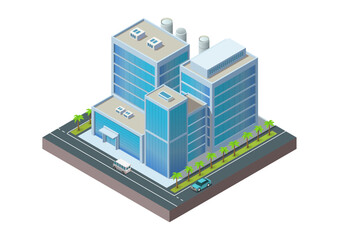 Isometric modern industrial