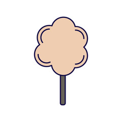 cotton candy icon with white background vector stock illustration