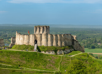 ruins of castle gaillard in normandy france