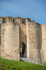 The Front Entrance or Gate of a Ancient Castle or Château in France