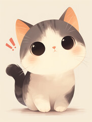 Fototapeta premium A variety of cat image libraries.Cute animal patterns of various breeds of cats, illustrations, posters, background images, decorative graphics, wallpapers, stickers.