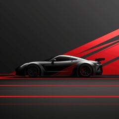 Race car wallpaper. Modern luxury sports car banner