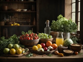 fruits and vegetables on the market