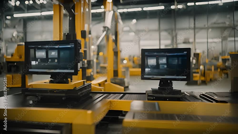 Poster factory automation system with monitors generative ai