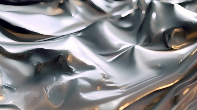 The surface of this shiny plastic gives off a futuristic vibe with a metallic almost chromelike appearance. Its smooth and seamless texture catches the light making it appear almost