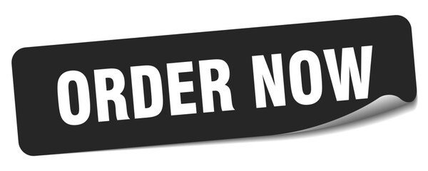 Obraz premium order now sticker. order now label