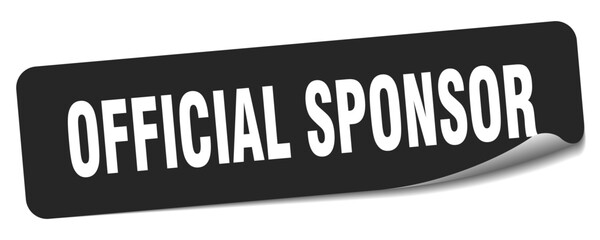 official sponsor sticker. official sponsor label