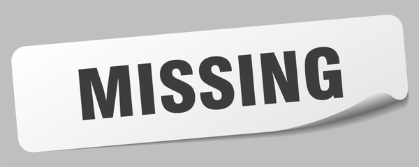 missing sticker. missing label