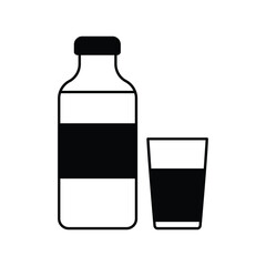 orange juice icon with white background vector stock illustration