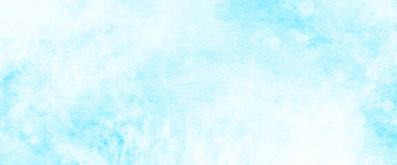 Vector white and blue color frozen ice surface design abstract background. blue and white watercolor paint splash or blotch background with fringe bleed wash and bloom design.