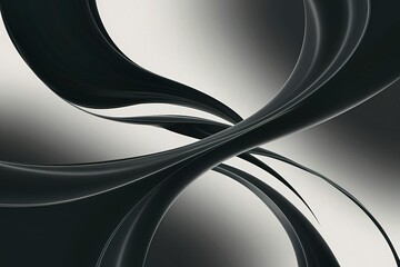 An exquisite, abstract piece of modern art in shades of black