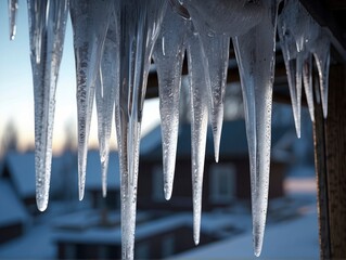 icicles on a roof