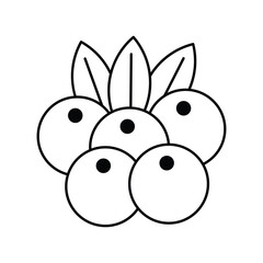 berry icon with white background vector stock illustration