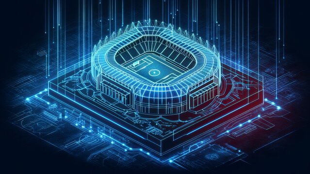 Futuristic Football Stadium