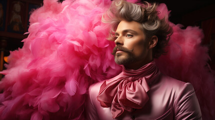 Bold and Confident: Portrait of a Drag Queen with a Beard