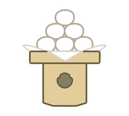 月見団子のシンプルなイラスト素材