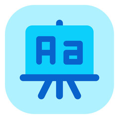 Editable writing board, chalkboard, language, alphabet vector icon. School, education, classroom. Part of a big icon set family. Perfect for web and app interfaces, presentations, infographics, etc