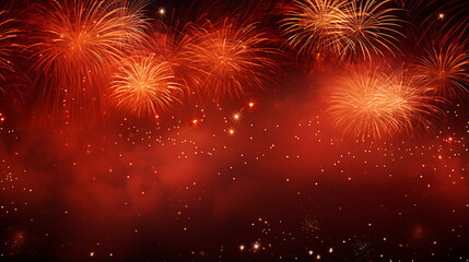 fireworks flying in the air over a dark background, generative AI