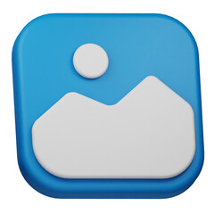 image 3d icon isolated on the transparent