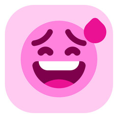 Editable sweat smile, awkward expression emoticon vector icon. Part of a big icon set family. Part of a big icon set family. Perfect for web and app interfaces, presentations, infographics, etc