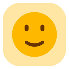 Fototapeta premium Editable slight smile expression emoticon vector icon. Part of a big icon set family. Part of a big icon set family. Perfect for web and app interfaces, presentations, infographics, etc