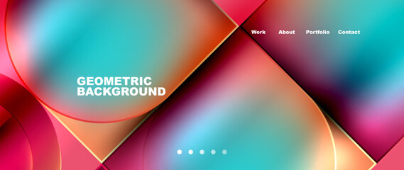 Round squares, circles with fluid gradients. Vector Illustration For Wallpaper, Banner, Background, Card, Book Illustration, landing page