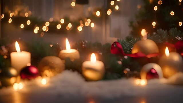 Christmas Candles and Ornaments Generative AI