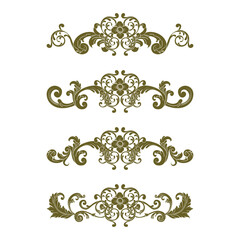 Classic Vitage Wedding Ornaments Frames Separator Elements Classic Vintage Wedding Invitation Hand Drawn