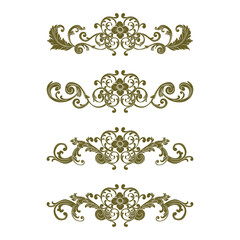 Fototapeta premium Classic Vitage Wedding Ornaments Frames Separator Elements Classic Vintage Wedding Invitation Hand Drawn