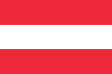 Fototapeta premium Austrian flag icon - isolated vector illustration